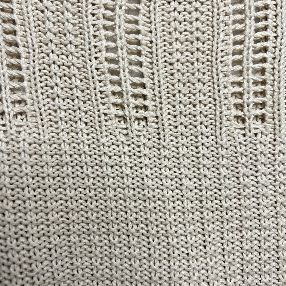 American Eagle Sweater Tan Beige Open Weave Knit Top Size Extra Small - Picture 12 of 16
